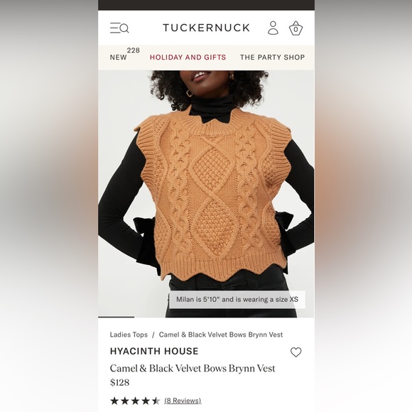 Hyacinth House bow sweater XL - Picture 2 of 4